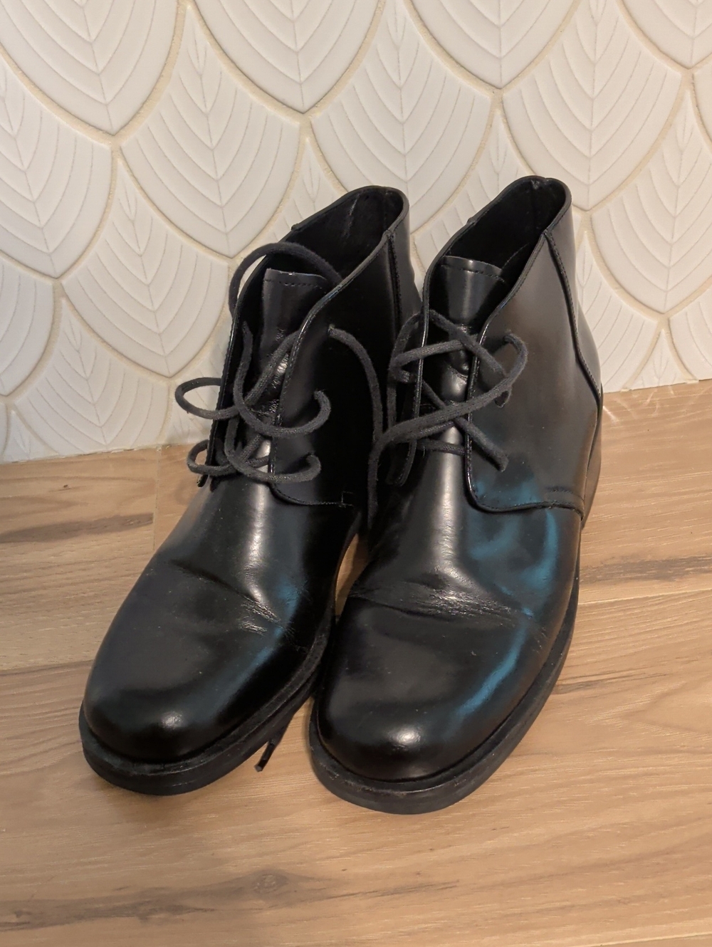 Cole Haan Black Leather Chukka Boots